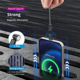 USLION 60W Magnetic Cable Quick Charge PD Fast Charging Type C to Type C Cable For redmi note 10s Data Charger Cable For MacBook