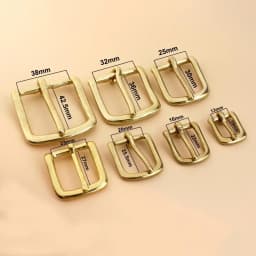 1piece Solid Brass Belt Buckle End Bar Heel bar Buckle Pin Belt Half Buckle For Leather Craft Bag Strap Jeans Webbing Dog Collar