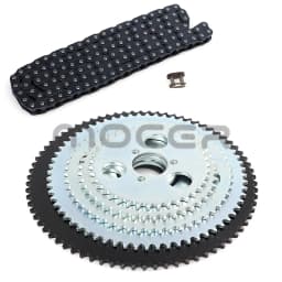 47cc 49cc T8F Chain 136 Links and 38T 44T 54T 58T 64T 74T Teeth Sprocket Kits For Mini Moto Atv Quad 2 Stroke Engine Parts