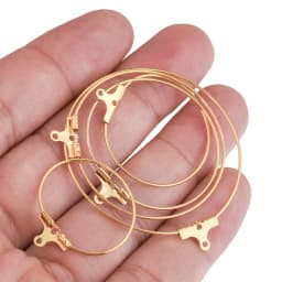 10pcs Lot Gold Stainless Steel Ear Wire Earring Hooks Connector for DIY Jewelry Making Accessories Crafts Dangle Hoop Components