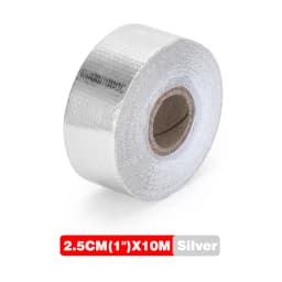 A Gold 1'' Thermal Exhaust Tape Air Intake Heat Insulation Shield Wrap Reflective Heat Barrier Self Adhesive Engine 1 Inch 5/10M