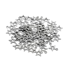 Mibrow 100pcs/lot 10*9MM Stainless Stee Moon Star Charms Pendants for DIY Bracelet Necklace Jewelry Making Findings Accessories