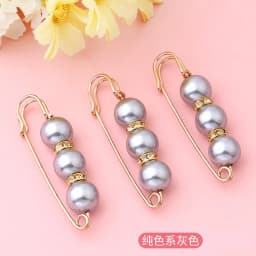 3pcs/Lot Colourful Pearl Brooch Buttons Snap Fastener Skirt Pin Adjustable Diamond-encrusted Pin Waist Decorative Button