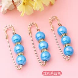 3pcs/Lot Colourful Pearl Brooch Buttons Snap Fastener Skirt Pin Adjustable Diamond-encrusted Pin Waist Decorative Button
