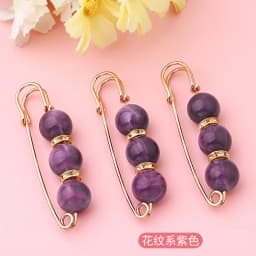 3pcs/Lot Colourful Pearl Brooch Buttons Snap Fastener Skirt Pin Adjustable Diamond-encrusted Pin Waist Decorative Button