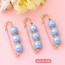 3pcs/Lot Colourful Pearl Brooch Buttons Snap Fastener Skirt Pin Adjustable Diamond-encrusted Pin Waist Decorative Button