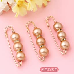 3pcs/Lot Colourful Pearl Brooch Buttons Snap Fastener Skirt Pin Adjustable Diamond-encrusted Pin Waist Decorative Button