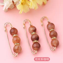 3pcs/Lot Colourful Pearl Brooch Buttons Snap Fastener Skirt Pin Adjustable Diamond-encrusted Pin Waist Decorative Button