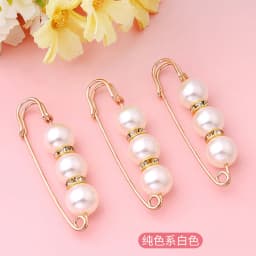 3pcs/Lot Colourful Pearl Brooch Buttons Snap Fastener Skirt Pin Adjustable Diamond-encrusted Pin Waist Decorative Button