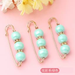 3pcs/Lot Colourful Pearl Brooch Buttons Snap Fastener Skirt Pin Adjustable Diamond-encrusted Pin Waist Decorative Button