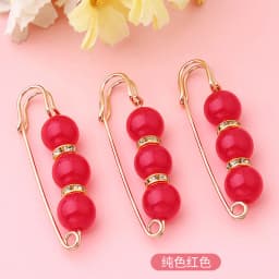 3pcs/Lot Colourful Pearl Brooch Buttons Snap Fastener Skirt Pin Adjustable Diamond-encrusted Pin Waist Decorative Button