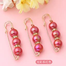 3pcs/Lot Colourful Pearl Brooch Buttons Snap Fastener Skirt Pin Adjustable Diamond-encrusted Pin Waist Decorative Button