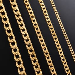 1 Meter/lot Gold Color Flat Curb Chain Necklace 3mm-9.5mm Stainless Steel Curb Link Chain for DIY Jewelry Making Bulk Chain