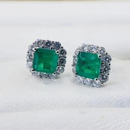 925 Sterling Silver Green Earrings for Women Charm Luxury 12mm Paraíba Tourmaline Earring Fashion Jewelry Accessories New Bijoux