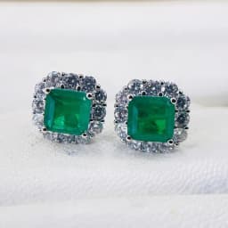 925 Sterling Silver Green Earrings for Women Charm Luxury 12mm Paraíba Tourmaline Earring Fashion Jewelry Accessories New Bijoux