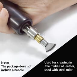 Leather Craft Creasing Tool Edge Creaser Tip Sector-Shaped Head M5 Thread for Making Arched Edge And Creasing Decoration Line