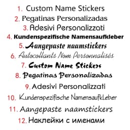 114Pcs Cartoon Unicorn Name Stickers Custom Girl Personal Tags Kids Waterproof Cartoon Label For School Stationery Scrapbooking