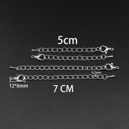 10/20pcs/lot 50 70mm Metal Extended Extension Tail Chain Lobster Clasps Connector For DIY Jewelry Bracelet Necklace Wholesale