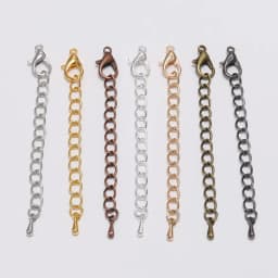 10/20pcs/lot 50 70mm Metal Extended Extension Tail Chain Lobster Clasps Connector For DIY Jewelry Bracelet Necklace Wholesale