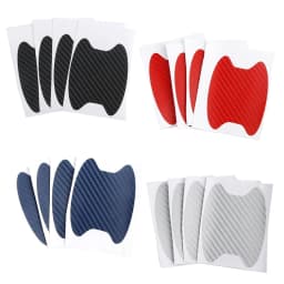 4Pcs Car Door Handle Stickers Anti Scratch Film Universal Carbon Fiber Protector For Opel Kia Fiat Ford VW Hyundai Auto Styling