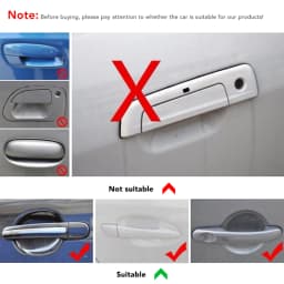 4Pcs Car Door Handle Stickers Anti Scratch Film Universal Carbon Fiber Protector For Opel Kia Fiat Ford VW Hyundai Auto Styling