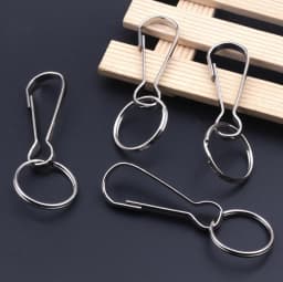 1Pack 16 20 25 32 40 50 55mm Snap Spring Clip Hooks Rings Buckle Zipper Hanging Buckle Connectors For Jewelry Making Supplies