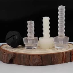 10/20Pcs M3 M4 M5 M6 M8 Acrylic Clear Transparent Nylon PA66 White Black Plastic Knurl Slotted Head Toolless Thumb Bolt Screw