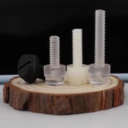 10/20Pcs M3 M4 M5 M6 M8 Acrylic Clear Transparent Nylon PA66 White Black Plastic Knurl Slotted Head Toolless Thumb Bolt Screw