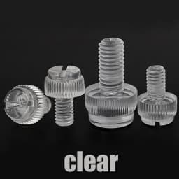 10/20Pcs M3 M4 M5 M6 M8 Acrylic Clear Transparent Nylon PA66 White Black Plastic Knurl Slotted Head Toolless Thumb Bolt Screw