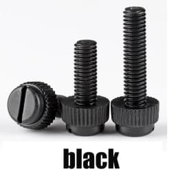 10/20Pcs M3 M4 M5 M6 M8 Acrylic Clear Transparent Nylon PA66 White Black Plastic Knurl Slotted Head Toolless Thumb Bolt Screw