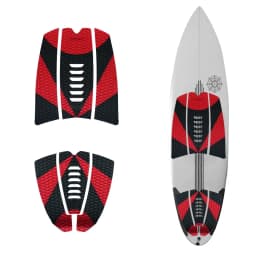 6Pcs Surfing Traction Pads Premium EVA with Grip Surfboard Longboard Paddle Board Back Glue Foot pad adhesive non-slip mat