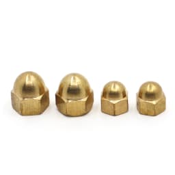 M3 M4 M5 M6 M8 M10 M12 Brass Cap Hex Nuts Decorative Dome Head Cover Semicircle Acorn Nut DIN1587