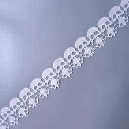 1Yard White Black Skull Lace Fabric Trim Embroidery Applique for Sewing Cloth Craft Garment Accessories Supplies 8CM Wide