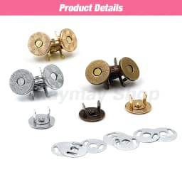 10sets/lot 10mm-18mm Magnetic Buttons Bags Magnet Automatic Adsorption Buckle Wallet Buttons Metal Thin Buttons Snaps With Tool