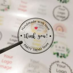 Custom Transparent Label Stickers Personalized Name Transparent Stickers Wedding Logos Eyelash Waterproof Stickers
