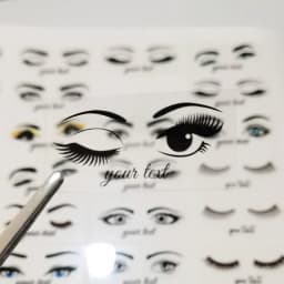 Custom Transparent Label Stickers Personalized Name Transparent Stickers Wedding Logos Eyelash Waterproof Stickers