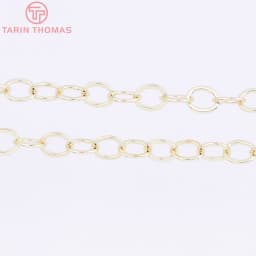 (4251)1Meter Chain Link 5x6MM 14K Gold Color Brass Chains for Necklace BraceletHigh Quality Diy Jewelry Findings Accessories