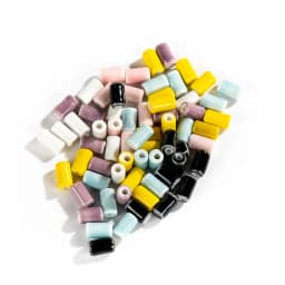 10mm 20pcs Small Tube Pure Color Ceramic Beads Handmade Jewelry Making Supplies Bulk Wholesale Necklace Joias Diy #XN336-1