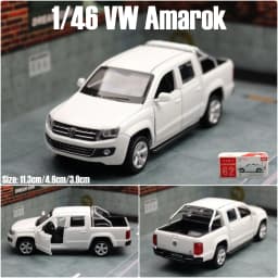 1/46 Volkswagen Amarok Pickup Truck Toy Car Model for Children Diecast Metal Off Road Miniature Pull Back Collection Gift