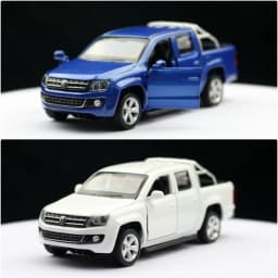 1/46 Volkswagen Amarok Pickup Truck Toy Car Model for Children Diecast Metal Off Road Miniature Pull Back Collection Gift
