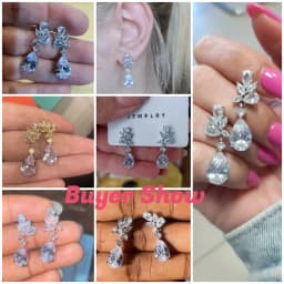 Huitan Crystal Drop Earrings with Bling Bling Cubic Zirconia Temperament Women Earrings High Quality Silver Color Trendy Jewelry