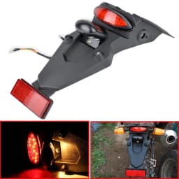 Motorcycle Taillight Brake Stop Lights LED Fender Universal Motorcycle Dirt Bike LED Mudguard Tail Stop Tail Brake Light