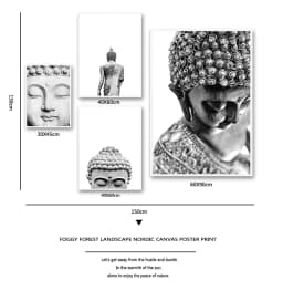 Sakyamuni Buddha Statue Qoutes Wall Art Canvas Painting Black White Nordic Posters And Prints Wall Pictures For Living Room