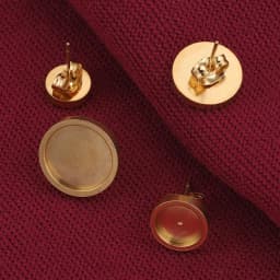 10pcs/lot 6 8 10 12mm Gold Stainless Steel Flat Stud Earring Setting Blank Earring Base Resin Cabochon Tray Diy Jewelry Making