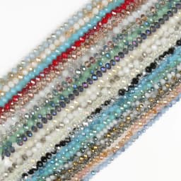 AB Clear Multicolor Austria Crystal Beads Round Rondelle Faceted Glass Loose Beads For Jewelry Making Accessories 3/4/6/8mm