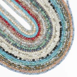 AB Clear Multicolor Austria Crystal Beads Round Rondelle Faceted Glass Loose Beads For Jewelry Making Accessories 3/4/6/8mm