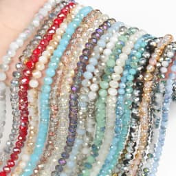 AB Clear Multicolor Austria Crystal Beads Round Rondelle Faceted Glass Loose Beads For Jewelry Making Accessories 3/4/6/8mm