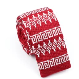 New Fashion Men's Knitted Tie Print Floral Flower Skinny Narrow Slim Knit Warm Neck For Men Woven Designer Daily Wear Cravat