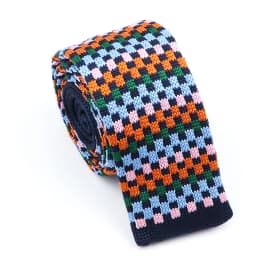 New Fashion Men's Knitted Tie Print Floral Flower Skinny Narrow Slim Knit Warm Neck For Men Woven Designer Daily Wear Cravat