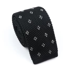 New Fashion Men's Knitted Tie Print Floral Flower Skinny Narrow Slim Knit Warm Neck For Men Woven Designer Daily Wear Cravat